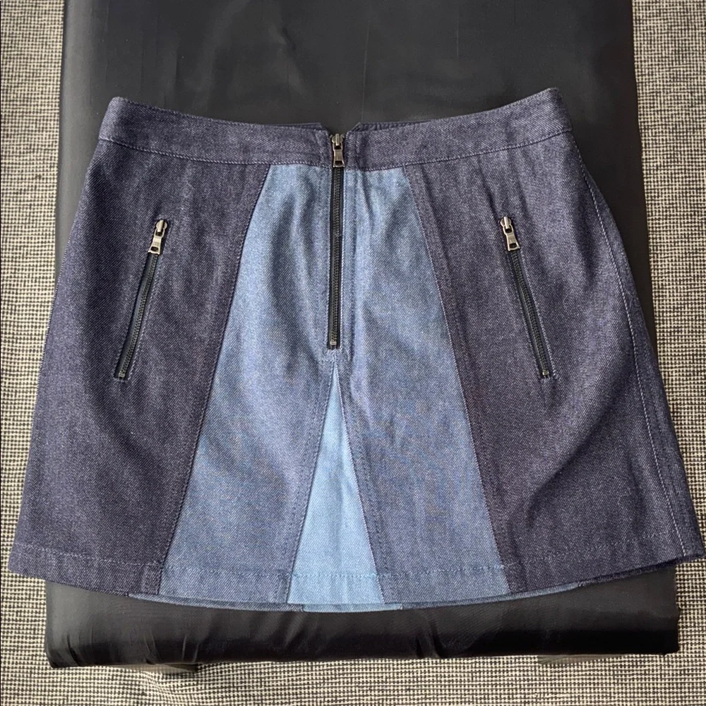 BCBGMaxAzria Two-Tone Denim Mini Skirt